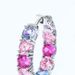 Color zirconium versatile earrings S925 sterling silver diamond rainbow earrings light luxury fashion personality_ipsvogv.com