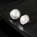 Earrings Sterling Silver Semi-round Pearl Earrings Niche Minimalist Joker Retro Elegant Jewelry Korean Style Women's High-end Sense_ipsvogv.com