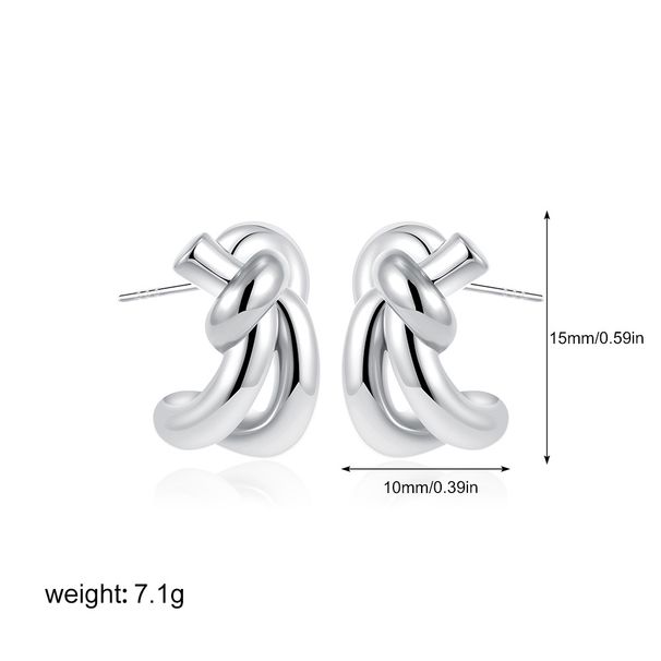 Women’s Jewelry Set Fashion Gold Knot Earrings Design Simple Minimalist Light Luxury Niche Design Braided Earrings_ipsvogv.com