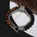 Transfer Bead Personality Advanced Fashion Bracelet Obsidian Men's Hand String Jewelry_ipsvogv.com