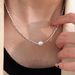 S Pure Broken Silver Necklace, Women's Exquisite Craftsmanship, Non Fading Double-layer Jewelry, Pearl Design, Grass_ipsvogv.com