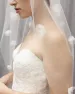Hair Jewelry 1m Wedding Veils 2022 Organza Flowers One Layer With Comb Bride Headpiece Bridal Veil Women Accessory_ipsvogv.com