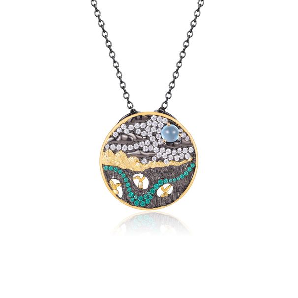 Jewelry Opal Topaz Pendant Girls Necklace Temperament High End Accessories S925 Sterling Silver New Necklace_ipsvogv.com