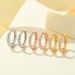 S925 Sterling Silver With Diamond Single Row Diamond Earrings Circle Simple Light Luxury Earrings_ipsvogv.com