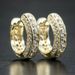 Cao Shi Couple's Full Of Zircon Gold Men's Ear Buckles, Korean Version Unisex Earrings Are Hot Selling_ipsvogv.com