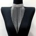 Simple versatile necklaces, luxury rhinestone tassel necklaces, sexy bar and nightclub accessories choker_ipsvogv.com