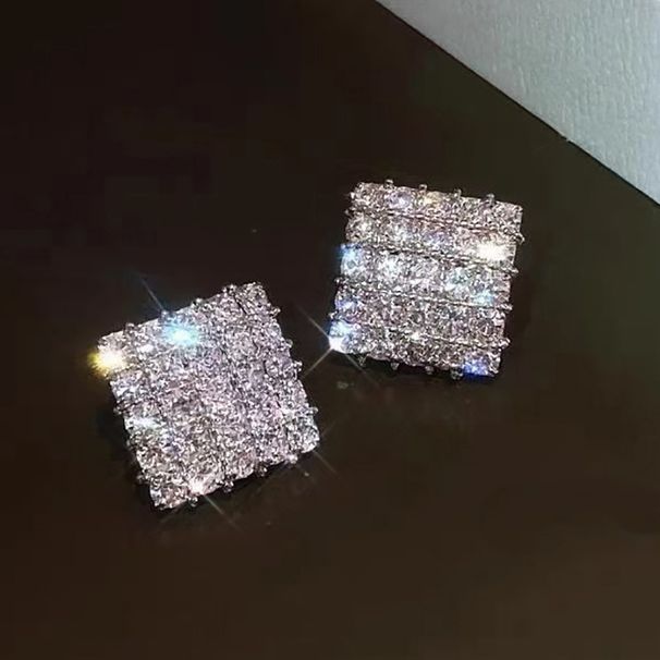 Cao Shi's advanced geometric diamond shaped new trendy full of zirconium, Japanese and Korean diamonds, fashionable OL_ipsvogv.com