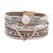 Women's Jewelry Fashion New Bracelet Bohemian Love Rhinestone Magnetic Bracelet PU Artificial Leather Soft Bracelet_ipsvogv.com