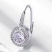 Moissanite Earrings S925 Silver Surrounded By Diamonds Fashionable Ear Hooks Simple Light Luxury Personality All Match_ipsvogv.com