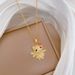 Flower 【 】 Cat Light Luxury Charm Gorgeous Full Diamond Necklace Women's Versatile Clavicle Titanium Steel Chain 【 】_ipsvogv.com