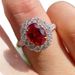 Sanjie Ins Gift Gold Plated Pigeon Blood Red Ring RUBBY RING_ipsvogv.com