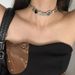 Y2k Sweet And Cool Style White Button Necklace Retro Niche Design High End Exquisite Clavicle Chain Light Luxury Necklace Trend_ipsvogv.com