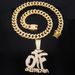 Unisex Hip Hop Accessories Full Diamond Stitching Letter OTF Pendant Punk Hipster Rap Cuban Necklace_ipsvogv.com
