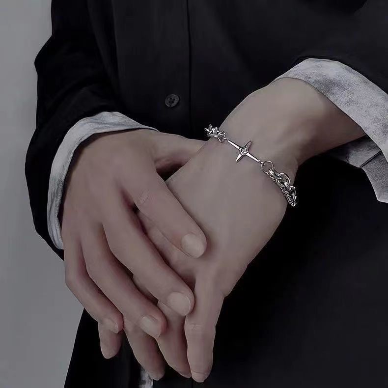 Starlight For Men, Ins Style, Niche High-End Design, Minimalist Luxury Hip-Hop Disco Bracelet_ipsvogv.com