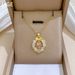 】 Circular 【 Love Light Luxury Charm Gorgeous Full Diamond Necklace Women's Versatile Clavicle Titanium Steel Chain 【 】_ipsvogv.com