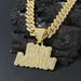 Diamond Studded FASTMONEY Spliced Letter Pendant Necklace, Trendy Hip-hop Style Rapper Outfit, Necklace Accessory_ipsvogv.com