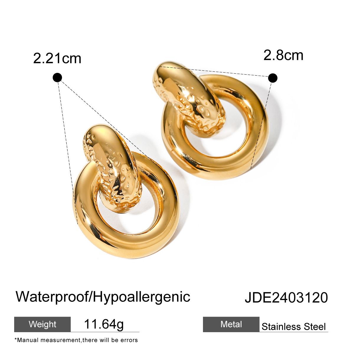 Women's Jewelry Color Matching Stainless Steel Circle Earrings High End Niche Earrings Titanium Steel Earrings_ipsvogv.com