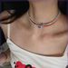 Colorful Elastic Rope Diamond Ball Multi Layer Y2k Hot Girl Necklace Versatile Millennial Cute Childlike Choker Necklace_ipsvogv.com