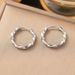 Titanium Round Earrings For Women With A High-end Feel, Light Luxury Stainless Steel Geometric Ear Buckle_ipsvogv.com