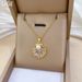 【 】 Hollow Shell Pearl Light Luxury Charm Gorgeous Full Diamond Necklace Women's Versatile Clavicle Chain Titanium Steel_ipsvogv.com