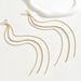 Ins Geometry Fashion OL Inlaid Long Women's with Personalized Versatile Tassel and Niche Design Earrings_ipsvogv.com