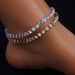 fashion single row naked diamond Anklet women's beach party all-match personality shiny charming rhinestone jewelry Anklet_ipsvogv.com