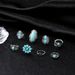 Bohemian Style Feather Moon Eagle Turquoise 8-piece Set Ring_ipsvogv.com