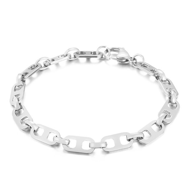 Men's Jewelry Street Coffee Beans Stainless Steel 304 Pig Nose Character Bracelet_ipsvogv.com