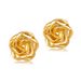 French irregular flower design niche earrings small size fashionable commuting all match retro earrings plated with K real gold_ipsvogv.com