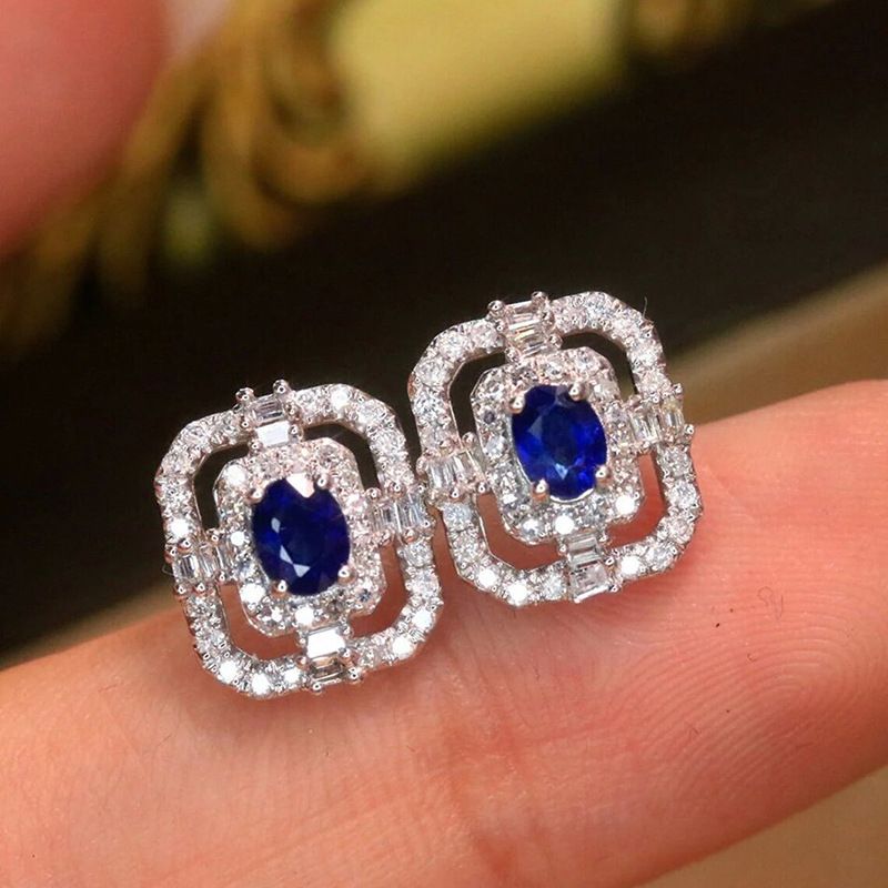 Cao Shi's rectangular hollow design exude a light luxury temperament. Royal w, square earrings are and elegant for_ipsvogv.com