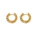 Women's Jewelry 14K Real Gold Twist U Shaped Hoop Earrings Temperament Versatile Brass Earrings_ipsvogv.com