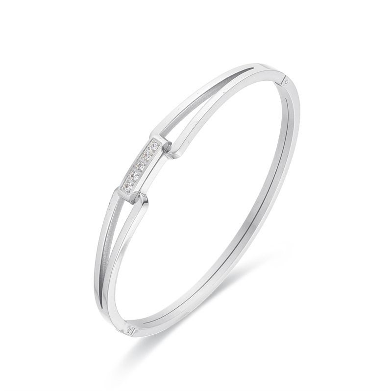 Bangles Titanium Steel Fashion Niche Bracelet Hollow Diamond Design Stainless_ipsvogv.com