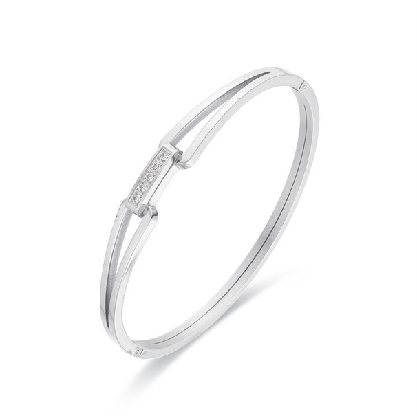 Bangles Titanium Steel Fashion Niche Bracelet Hollow Diamond Design Stainless_ipsvogv.com