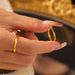 Cold Cool Plain Smooth Surface Ring, Women's Ins Style, Trendy And Internet Famous Temperament, Titanium Steel Plated_ipsvogv.com