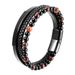 Men's Jewelry Natural Stone Volcanic Stone Leather Bracelet Stainless Steel Leather Braided Bracelet Multi Layer Men's Titanium Steel Jewelry_ipsvogv.com