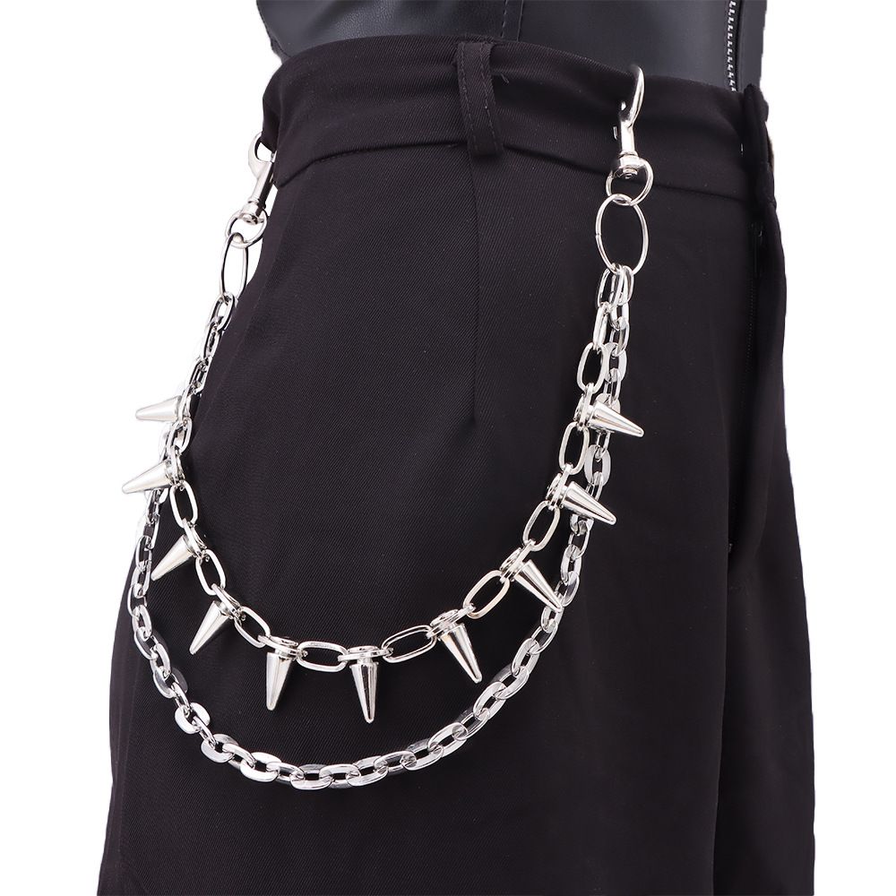New Style Accessories, Personalized Hip-hop Metal Rivets, Double-layer Pants Waist Chain, Fashionable And Trendy_ipsvogv.com