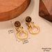 Maillard Style Autumn And Winter Tiger Eye Stone Series High End Fashion Earrings Do Not Fade Tassel Geometric Earrings_ipsvogv.com