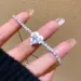 Bangle 2024 New Trendy Sweet Love Zircon For Women Gold Plated Crystal Full Of Rhinestone Bracelet Wedding Jewelry Gift_ipsvogv.com
