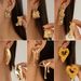 Personality lava love liquid water drop earrings business folds irregular geometric earrings earrings_ipsvogv.com