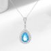 Fashionable And Natural Sea Blue Colorful Treasure Zircon Set Ring Necklace Earrings Women's Jewelry_ipsvogv.com