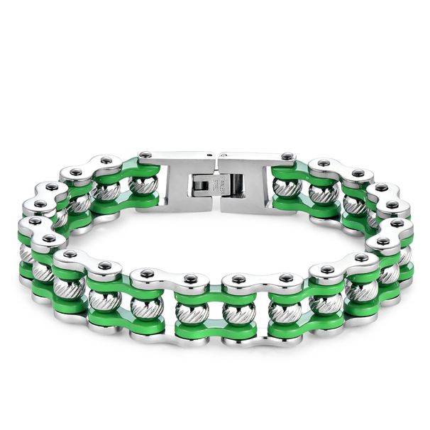 Trendy Motorcycle Chain Rock Style Bicycle Men's Hip-Hop Stainless Steel Bracelet_ipsvogv.com