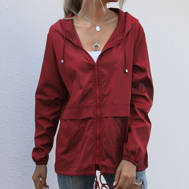 Women's Zipper Hoodie Lightweight Outdoor Hiking Raincoat Jacket Jacket Ready in Stock_ipsvogv.com