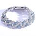 Hip Hop Necklace Men's Blue And White Zircon 20MM Box Buckle Miami Heavy Cuban Chain Hip Hop Men's Necklace_ipsvogv.com