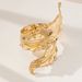Fashion Exaggerated Irregular Geometric Double Layer Leaf Wide Bracelet For Women_ipsvogv.com