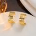Titanium Steel Irregular C-shaped Earrings with Cool and Individualized Design Sense Earrings with Fashion and Advanced_ipsvogv.com