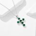 Women's Jewelry Retro Light Luxury Emerald Zircon Cross Pendant Necklace Female 925 Sterling Silver Clavicle Chain_ipsvogv.com