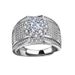 Group Set With Full Diamond Men's Luxury Silver Ring_ipsvogv.com