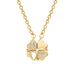 】 Women's 【 New Necklace, Two Piece To Heart Opening Four Leaf Flower Full Diamond Versatile Clavicle Chain, Titanium 【 】 Necklace, Chain,_ipsvogv.com