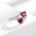 Internet Celebrity Live Streaming New Product, Pigeon Blood Heart Opening Ring, Female Set With Pomegranate Red Zircon,_ipsvogv.com
