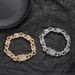 Hip-Hop New Style Figure-8 Infinite Cuban Full Diamond Pig Nose Trendy Men's Coffee Bean Bracelet_ipsvogv.com